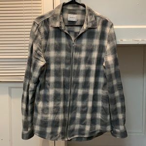 Wearecph zippered flannel top